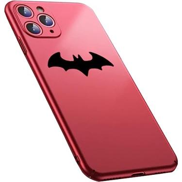 Imagem de MURVE Capa híbrida fina, à prova de poeira, capa de telefone anti-impressão digital, capa fina e rígida para PC, proteção à prova de choque, para iPhone 14/14 Pro/14 plus/14Pro max (Cor: Vermelho,