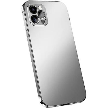 Imagem de KAPPDE Capa para iPhone 14/14 Pro/14 plus/14Pro max, capa de telefone antiimpressão digital à prova de poeira fina capa rígida de policarbonato, capa de telefone com anti-arranhões (cor: cinza,