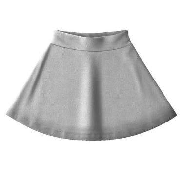 Imagem de Short Saia Cotton Infantil Tendência Escolar Mello Kids, Cinza, 16