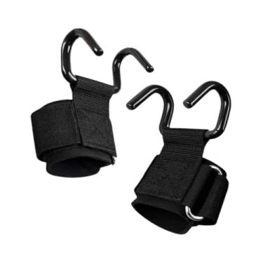 Imagem de IEUDNS Conjunto de 2 Ganchos para Levantamento de Peso com Protetores de Pulso para Musculação E Treino em Academia