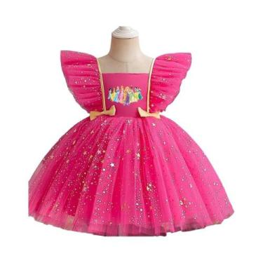 Imagem de Vestido De Tule Com Renda E Lantejoulas Para Meninas, Elegante Para An