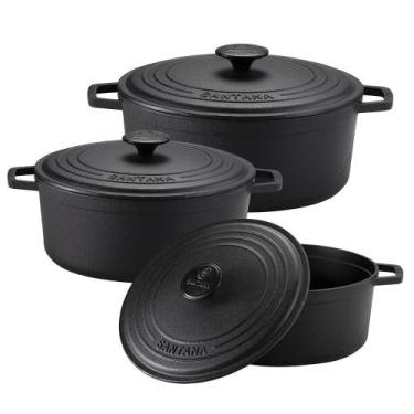 Imagem de Jogo Panelas NEO Ferro Fundido 16, 18 e 20cm - Santana