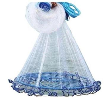 Imagem de Rede Tarrafa Chinesa Disco 4 Metros Pescaria Pesca Peixe Malha 5 Multi