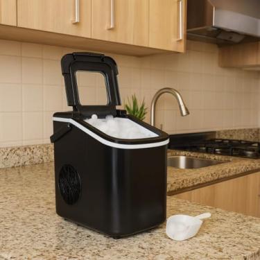 Imagem de Máquina de Gelo Doméstica Portátil 12kg/Dia 127V – Gelo Pronto em Minutos, Eficiente para Uso Diário(Preto 127V,127V)