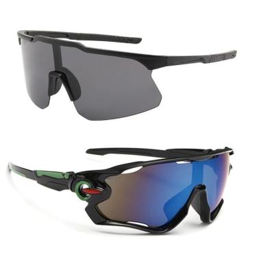 Imagem de 2 Óculos De Sol Corrida Bike Vôlei De Praia + Espelhado UV-Unissex