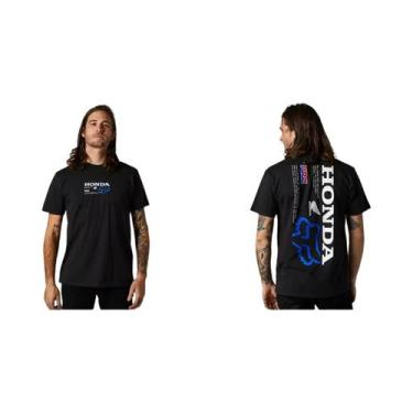 Imagem de Honda masculino verão motocicleta corrida slim fit gola redonda camise