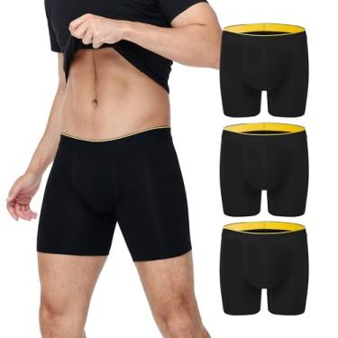 Imagem de BATTEWA Cuecas boxer masculinas de cobertura total para incontinência noturna, à prova de vazamento, para controle da bexiga, absorção de 100 ml, pacote com 3 (2GG, preto)