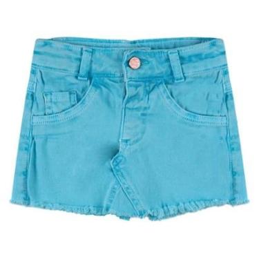 Imagem de Shorts Saia Look Jeans Sarja Collor Feminino-Feminino