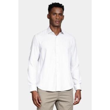 Imagem de Camisa Aramis Manga Longa Slim Xadrez Branco Com Lilas-Masculino