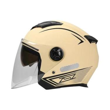 Imagem de Capacete De Motocicleta Leve 3/4 Com Design Minimalista Estiloso E Dup