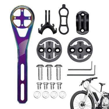Imagem de Suporte para Computador de Ciclismo,Suporte Estendido de Liga de Alumínio,Montagem no Guiador para Ciclocomputador - Para BTT Estrada Desporto Pendular e Câmara de Ação