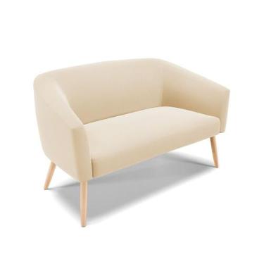 Imagem de Namoradeira Stella Suede Pes Palito Natural D03 - D'Rossi - DMOV, Bege