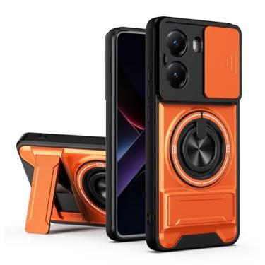 Imagem de SORAKA Capa para Xiaomi Poco X7 Pro com suporte,proteção de lente com janela e capa dupla de PC e TPU compatível com suporte magnético para carro