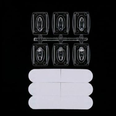 Imagem de NevStp 6/20 ganchos de parede transparentes impermeáveis ganchos adesivos fortes rack para casa cozinha banheiro gancho organizador porta-chaves, 6 peças (grande)