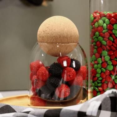 Imagem de Pote Vidro C/rolha Redonda 500ml - Niazitex, Único