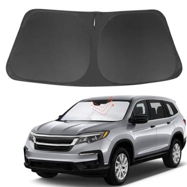 Imagem de Fannyc Para-brisa dianteiro para-sol dobrável para janela frontal para carro sombra de para-brisa ajuste personalizado para Honda Pilot EX-L 2016-2025 acessórios de raios UV calor manter mais frio