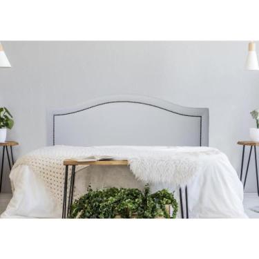 Imagem de Cabeceira King Estofada para Cama Box, Modelo Curva Luxo com Tachas 1,