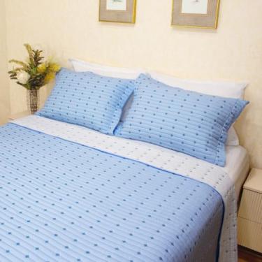 Imagem de Cobre Leito Percal 200 fios Decor SOLTEIRO/CASAL/QUEEN/SUPER KING(Azul,Super King 03 Peças)