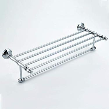 Imagem de THJKUPO Toalheiro de banheiro prateleira de toalha com barra de toalha suporte de parede, suporte de aço inoxidável
