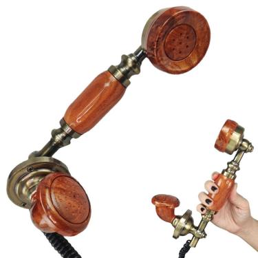 Imagem de Gancho Monofone Telefone Fixo Vintage Estilo Retro Moderno D