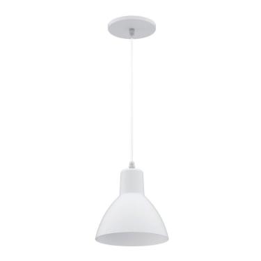 Imagem de Lustre Pendente Taschibra Cúpula Td 622 E27 Bivolt Branco Fosco