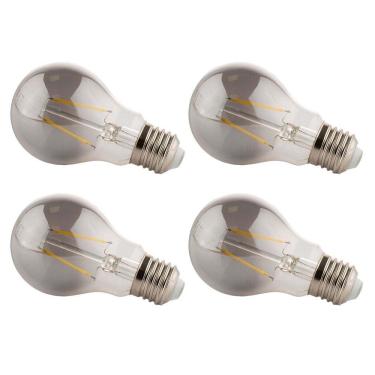 Imagem de Lâmpada Led Fumê 30w Iluminação Kit 4 Unid. Branco Quente Decorativa Retrô Multifilamento Vintage Luz Casa Decoração