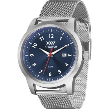 Imagem de Relógio X-Watch Masculino Ref: Xmss1066 D2sx Casual Mesh Prateado