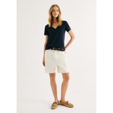 Imagem de Bermuda Feminina Cintura Média Em Sarja - Off white 036 - Hering Adult