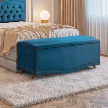 Imagem de Calçadeira Sapateira Baú Holanda 160cm de Largura Veludo Shop das Cabe