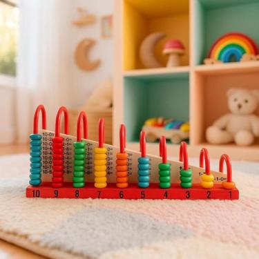 Imagem de Ábaco Contador Infantil Educativo 10 Colunas Matemática 29cm - Toy Mix