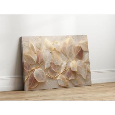 Imagem de Quadro Decorativo para Sala Quarto Flores Abstratas Luxo 130x90 Linha 