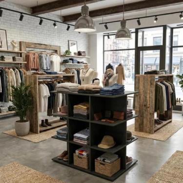 Imagem de Balcão Central Com Nichos Para Loja Comércio Modular Lojas Expositor -