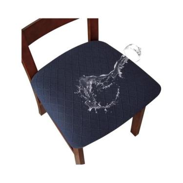 Imagem de Capa De Assento Para Cadeira De Jantar Impermeável E Elástica, Removív