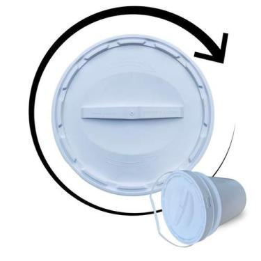 Imagem de Balde 20 L Para Pipoca E Tampa Rosca - Kit 17 Pçs - Nastripack