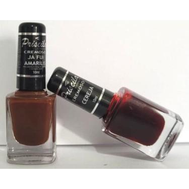 Imagem de ESMALTES PRISCILA JÁ FUI AMARÍLIS e CEREJA PAR COMBINADO 2 CORES R 8,6