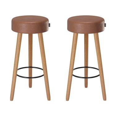 Imagem de Kit 2 Banquetas Altas Londres Couríssimo Marrom - Loja Sheep