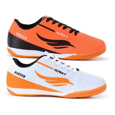 Imagem de Kit 2 Chuteiras Futsal Tênis Salão Indoor Quadra Futebol Resistente Or