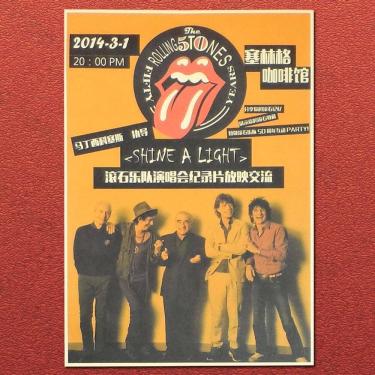 Imagem de Pôster Retro Kraft Paper The Rolling Stones 20x30cm