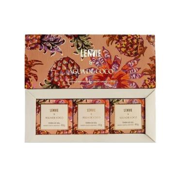 Imagem de Kit 3 Sabonetes Em Barra 80g Terra Do Sol água De Coco Lenvie