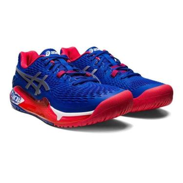 Imagem de Tênis Asics Gel Resolution 9 Limited Edition - Azul com Vermelho-Masculino