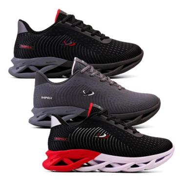 Imagem de Kit 3 Tênis Masculino Exercício Funcional Academia Corrida Confortavel