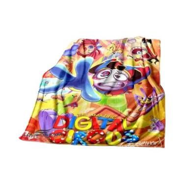 Imagem de Cobertor Digital Circus Cartoon De Flanela Quente E Confortável Para S