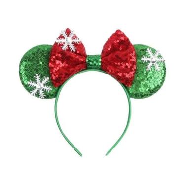 Imagem de Tiara De Natal Disney Mickey Mouse Para Meninas, Adultos E Crianças Co