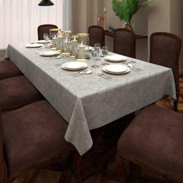 Imagem de Toalha De Mesa Branca Retangular 6 Lugares 1,35 X 1,80M