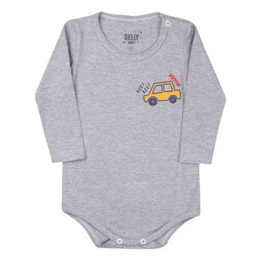 Imagem de Body Bebê Carro, Manga Longa, Mescla, 3 a 6 Meses, Gaga Baby