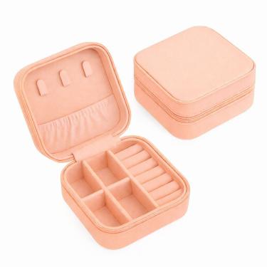 Imagem de Mini Porta-jóias Em Couro Sintético Salmão