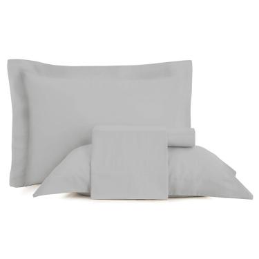 Imagem de Jogo De Cama Casal Altenburg Cetim 300 Fios Cinza