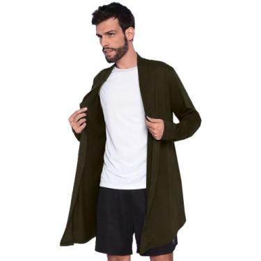 Imagem de Blazer Cardigan Longo Masculino Casaco Estiloso Fashion  Slim Fitness 