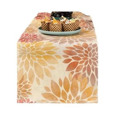 Imagem de Caminho De Mesa Boêmio De Linho Para Decoração De Cozinha E Feriados -