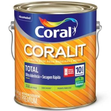 Imagem de Esmalte a Base de Água Coralit Total Zero Brilhante 3,6 Litros Branco 